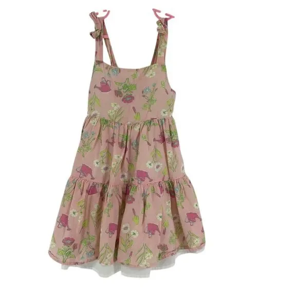 Sigrid Olsen Girls Floral Sundress Pink Size 4 Sleeveless Spring Twirl - Picture 2 of 11